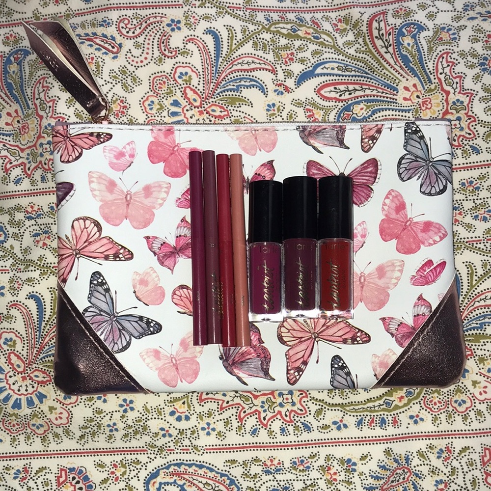 Tarte “Tarteist” 3 matte gloss & 4 lipliner w/ bag